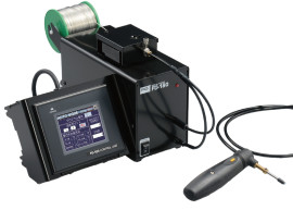 鉛フリー対応 Ｖ溝加工機能付きデジタルはんだ送り装置